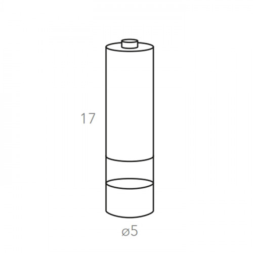 ADJ Контейнер для перца, D5x17 см., цвет: белый/панна котта
