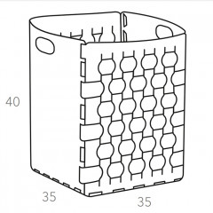 ADJ Корзинка Dubai, 35x35xH40 см., цвет: эвкалипт/небесный