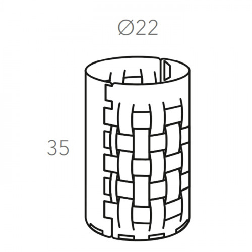 ADJ Корзина для мусора Bottega, D22xH35 см., цвет: пепельная роза/устричный