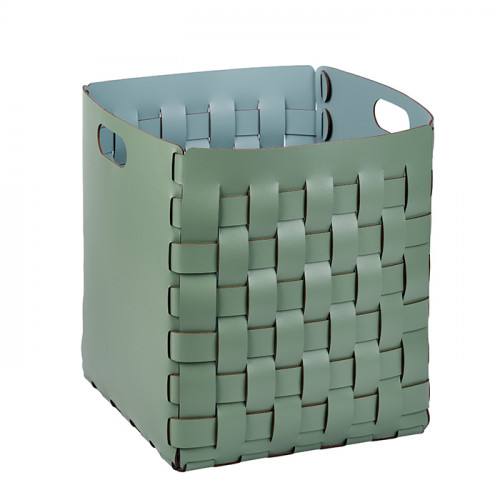 ADJ Корзинка Bottega, 35x35xH40 см., цвет: эвкалипт/небесный