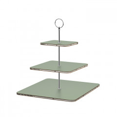 ADJ Сервировочная стойка, 30x30xH35 см.,ручка Круглая, цвет: эвкалипт, фурнитура хром