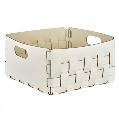 ADJ Корзинка Bottega, 35x35xH20 см., цвет: белый/панна котта