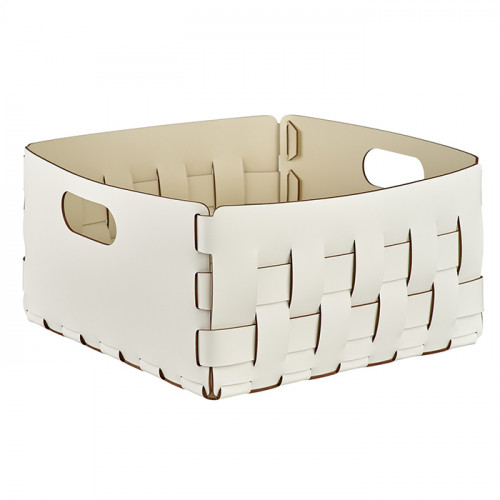 ADJ Корзинка Bottega, 35x35xH20 см., цвет: белый/панна котта