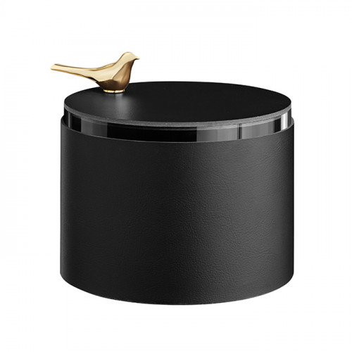 ADJ Шкатулка Bird диаметр 15хH10см, цвет черный/золото
