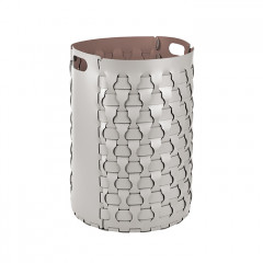 ADJ Круглая корзина для белья Dubai, D40xH57 см., цвет: устричный/пепельная роза