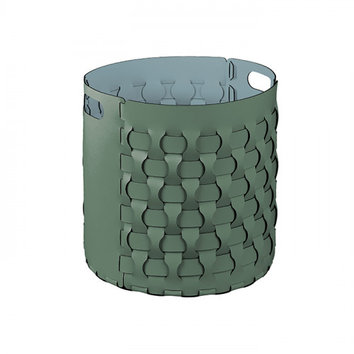 ADJ Круглая корзина Dubai, D40xH40 см., цвет: эвкалипт/небесный