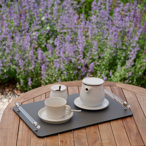 ADJ Поднос Asti, 45x30xH5 см., цвет: серый/черный, фурнитура графит