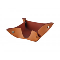 ADJ Подставка для бумажных блоков, 10x10xH4 см., цвет: коньяк/бордо