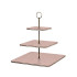 ADJ Сервировочная стойка, 30x30xH35 см.,ручка Круглая, цвет: пепельная роза, фурнитура бронза