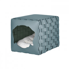 ADJ Домик для питомца Dog, 35x40xH35 см., цвет: небесный/эвкалипт