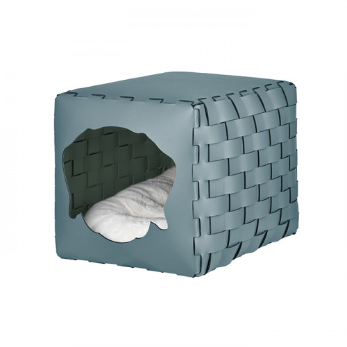 ADJ Домик для питомца Dog, 35x40xH35 см., цвет: небесный/эвкалипт