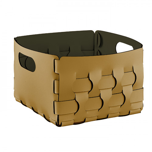 ADJ Корзинка Dubai, 25x25xH20 см., цвет: горчичный/оливковый