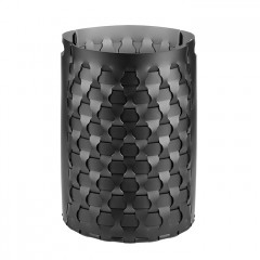 ADJ Круглая корзина для белья Dubai, D40xH57 см., цвет: черный/серый