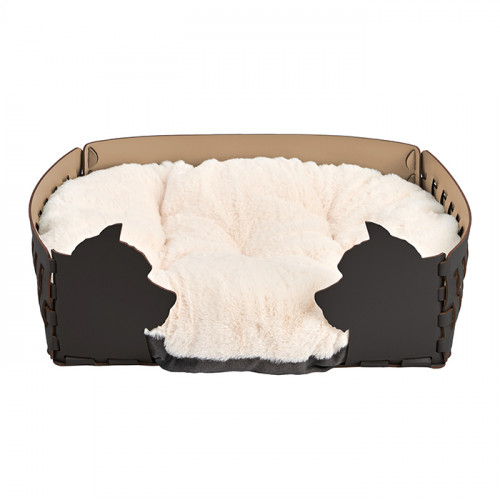 ADJ Лежанка Dog, 45х30хН15 см., цвет: шоколад/капучино