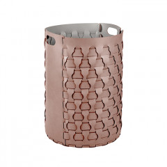 ADJ Круглая корзина для белья Dubai, D40xH57 см., цвет: пепельная роза/устричный