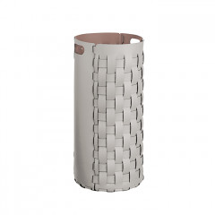 ADJ Круглая корзина для белья, D33x68 см., цвет: устричный/пепельная роза