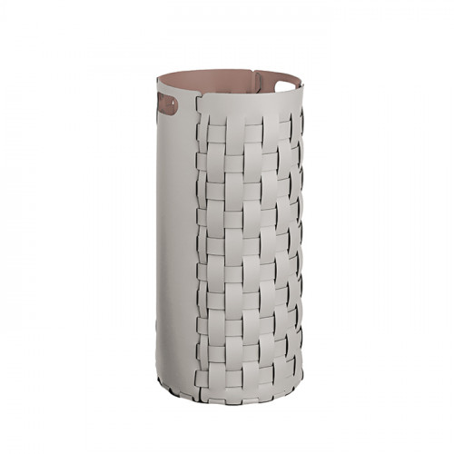 ADJ Круглая корзина для белья, D33x68 см., цвет: устричный/пепельная роза