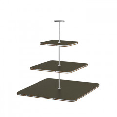 ADJ Сервировочная стойка, 30x30xH35 см.,ручка "Т", цвет: олива, фурнитура хром