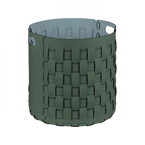 ADJ Круглая корзина Bottega, D40xH40 см., цвет: эвкалипт/небесный