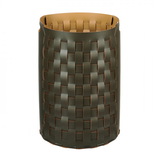 ADJ Круглая корзина для белья Bottega, D40xH57 см., цвет: оливковый/горчичный