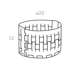 ADJ Корзина Bottega, D20xH12 см., цвет: капучино/шоколад
