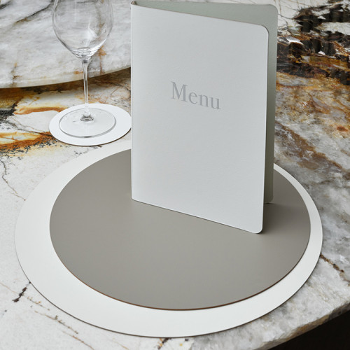 ADJ Круглый плейсмат, D30 см., цвет: белый/панна котта