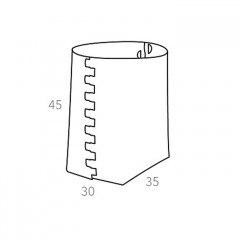 ADJ Корзина Helena, 35x30xH45 см., цвет: шоколад/капучино