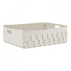 ADJ Корзинка Bottega, 60x50xH20 см., цвет: белый/панна котта