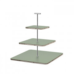 ADJ Сервировочная стойка, 30x30xH35 см.,ручка "Т", цвет: эвкалипт, фурнитура хром