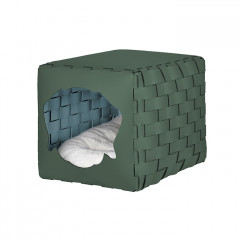 ADJ Домик для питомца Dog, 35x40xH35 см., цвет: эвкалипт/небесный