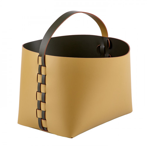 ADJ Корзина Helena, 35x30xH26 см., цвет: горчичный/оливковый