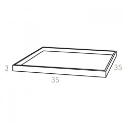 ADJ Поднос Mondo, 35x35xH3 см., цвет: шоколад/капучино