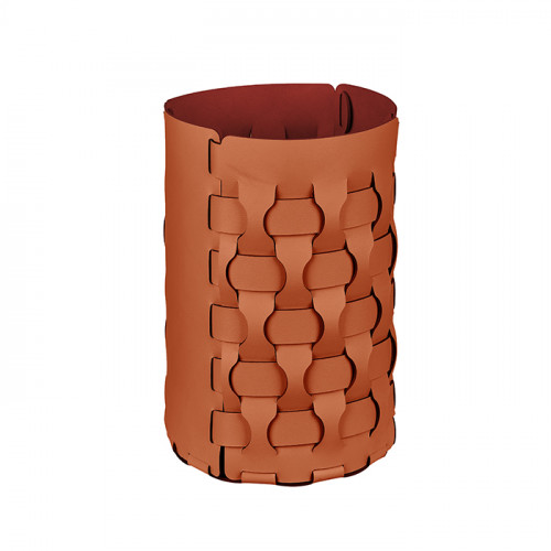 ADJ Корзина для мусора Dubai, D22xH35 см., цвет: коньяк/бордо