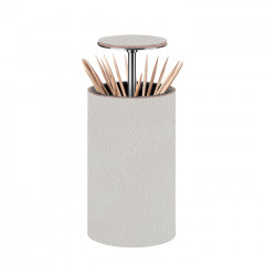 ADJ Держатель для зубочисток, D5x10 см., цвет: устричный/пепельная роза