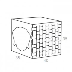 ADJ Домик для питомца Dog, 35x40xH35 см., цвет: эвкалипт/небесный