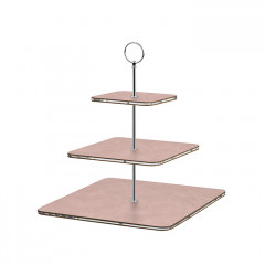 ADJ Сервировочная стойка, 30x30xH35 см.,ручка Круглая, цвет: пепельная роза, фурнитура хром