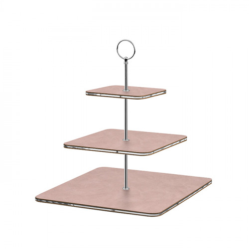 ADJ Сервировочная стойка, 30x30xH35 см.,ручка Круглая, цвет: пепельная роза, фурнитура хром