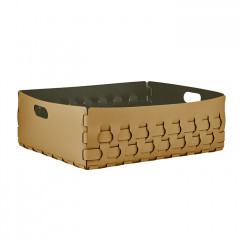 ADJ Корзинка Dubai, 60x50xH20 см., цвет: горчичный/оливковый