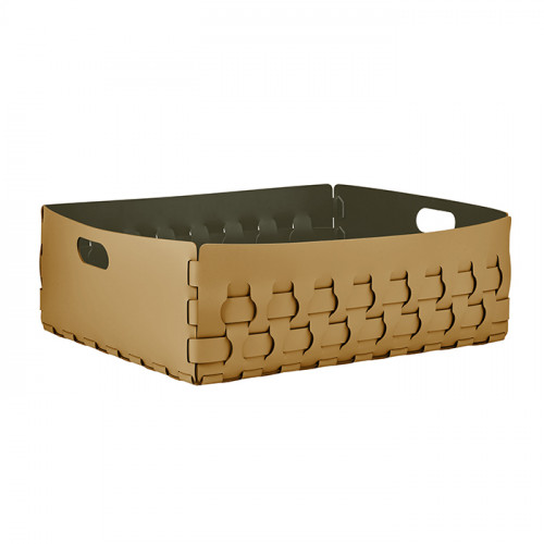ADJ Корзинка Dubai, 60x50xH20 см., цвет: горчичный/оливковый