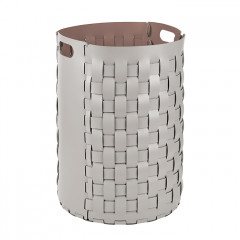 ADJ Круглая корзина для белья Bottega, D40xH57 см., цвет: устричный/пепельная роза