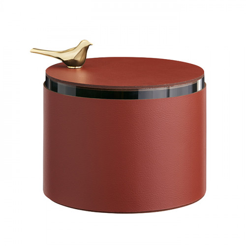 ADJ Шкатулка Bird диаметр 15хH10см, цвет бордо/золото