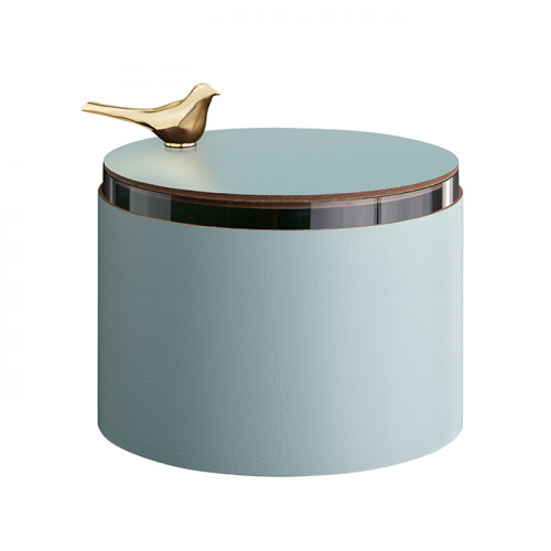 ADJ Шкатулка Bird диаметр 15хH10см, цвет небесный/золото