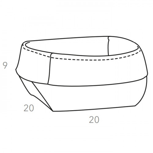 ADJ Корзина для хлеба, 20x20xH9 см., цвет: горчичный/оливковый