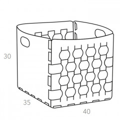 ADJ Корзинка Dubai, 35x40xH30 см., цвет: капучино/шоколад