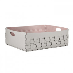 ADJ Корзинка Dubai, 60x50xH20 см., цвет: устричный/пепельная роза