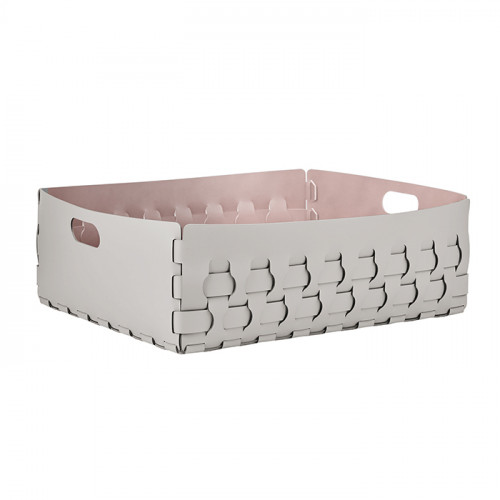 ADJ Корзинка Dubai, 60x50xH20 см., цвет: устричный/пепельная роза