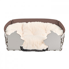 ADJ Лежанка Dog, 45х30хН15 см., цвет: устричный/пепельная роза