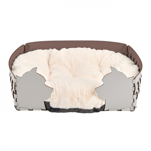 ADJ Лежанка Dog, 45х30хН15 см., цвет: устричный/пепельная роза