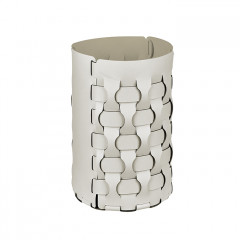 ADJ Корзина для мусора Dubai, D22xH35 см., цвет: белый/панна котта
