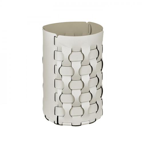 ADJ Корзина для мусора Dubai, D22xH35 см., цвет: белый/панна котта